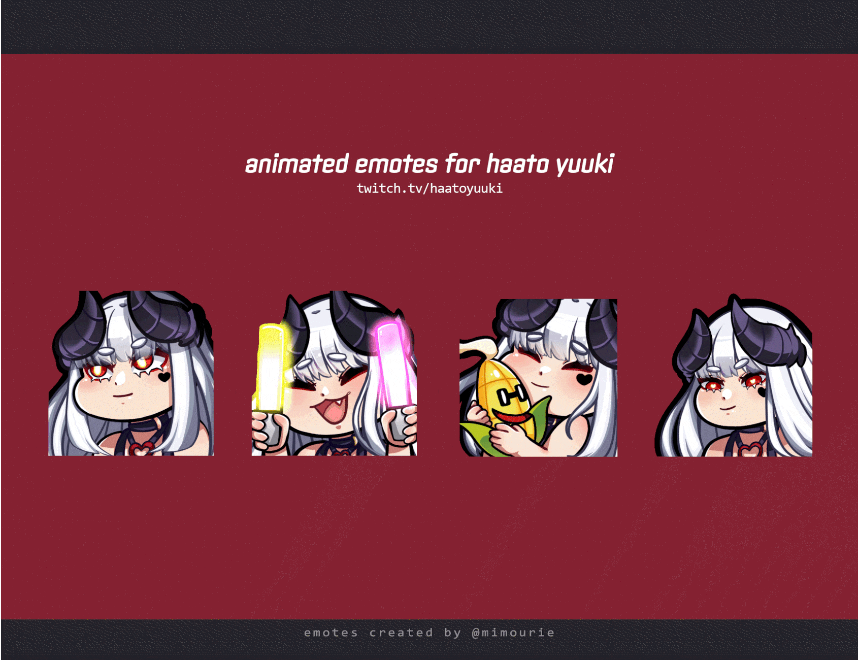 Animated emotes for Haato Yuuki (twitch.tv/haatoyuuki).